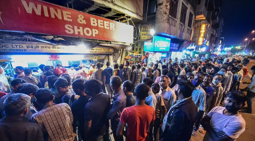 Delhi liquor shops run by government.
