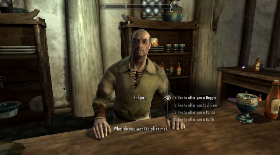 Skyrim NPC characters feel like real people.